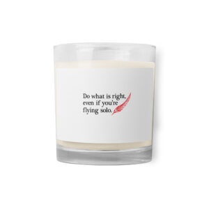 "Flying Solo" Glass jar soy wax candle