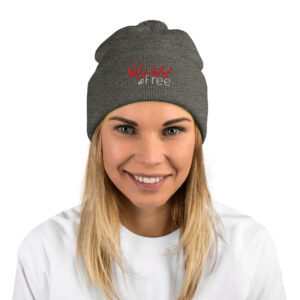 "Wild & Free" Pom-Pom Beanie - Dark